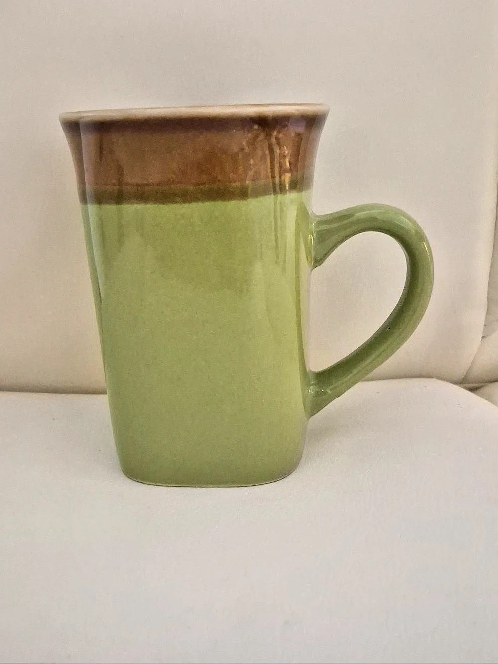 Royal Norfolk green and brown stoneware mug